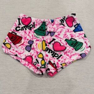 EUC Fluffy I Love Camp PJ Shorts